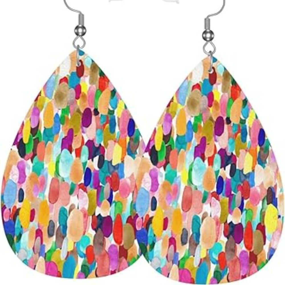 Teardrop Earrings Dangle Earrings Jewelry Women Lightweight Dainty Confetti